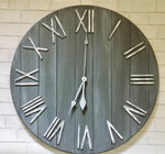 Load image into Gallery viewer, Distressed Gray &amp; White Wall Clock
