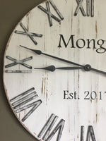 Load image into Gallery viewer, Rustic White Wall Clock
