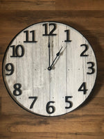 Load image into Gallery viewer, 20” Pallet Wall Clock, Shiplap Clock, Farmhouse Clock, Wall Clock
