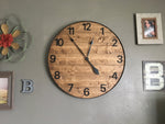 Load image into Gallery viewer, Stained Numeric Wall Clock
