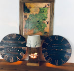 Load image into Gallery viewer, Rustic Dark Blue &amp; Copper Wall Clock
