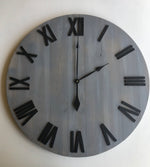 Load image into Gallery viewer, Gray &amp; Black Farmhouse Clock
