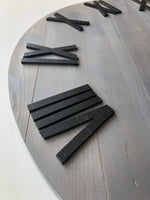 Load image into Gallery viewer, Gray &amp; Black Farmhouse Clock
