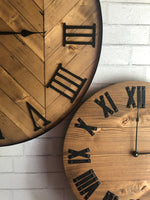Load image into Gallery viewer, 24" Herringbone Clock w/silent mechanism
