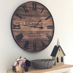 Load image into Gallery viewer, Oversized Rustic Wooden Wall Clock
