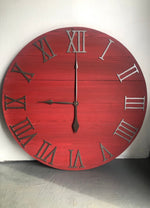 Load image into Gallery viewer, Rustic Red Farmhouse Wall Clock
